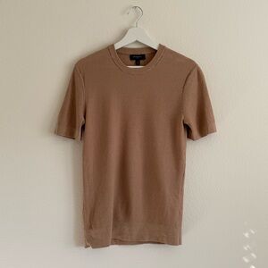 Men's Banana Republic Factory Tan Short Sleeve Textured Sweater